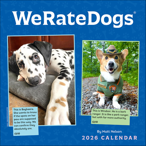 2026 Calendar WeRateDogs Square Wall, Andrews McMeel AM97819