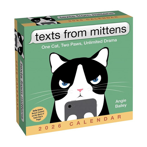 2026 Calendar Texts From Mittens Day-to-Day Boxed, Andrews McMeel AM97956