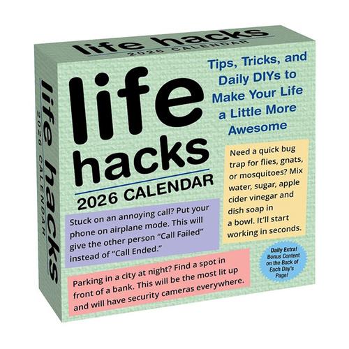 2026 Calendar Life Hacks Day-to-Day Boxed, Andrews McMeel AM97987