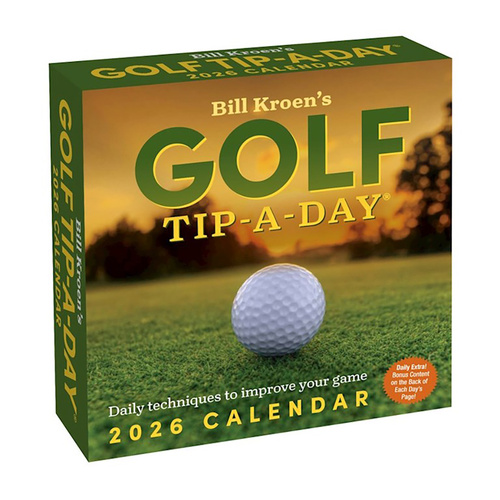 2026 Calendar Bill Kroen's Golf Tip-A-Day Day-to-Day Boxed, Andrews McMeel AM98359