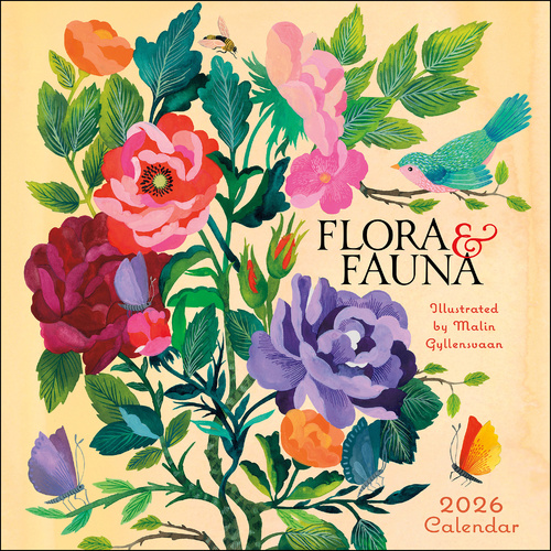 2026 Calendar Flora & Fauna Square Wall, Amber Lotus AM99189