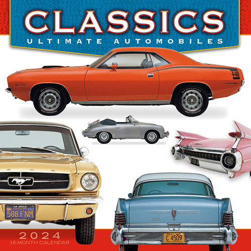 2024 Calendar Classics Ultimate Automobiles 16-Mth Square Wall Sellers Publishing