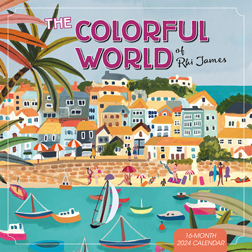 2024 Calendar The Colorful World of Rhi James 16-Month Square Wall S36389