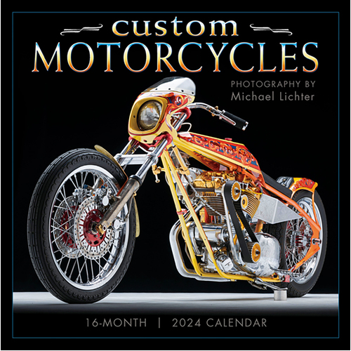 2024 Calendar Custom Motorcycles 16-Month Square Wall Sellers Publishing S36402