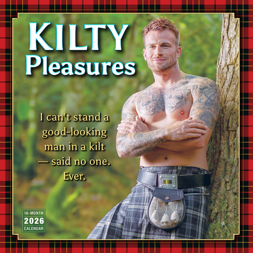 2026 Calendar Kilty Pleasures 16-Month Square Wall, Sellers S43332