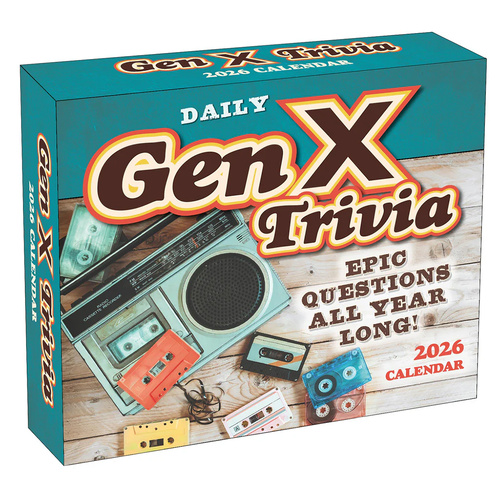 2026 Calendar Daily Gen X Trivia Day-to-Day Boxed, Sellers S44353