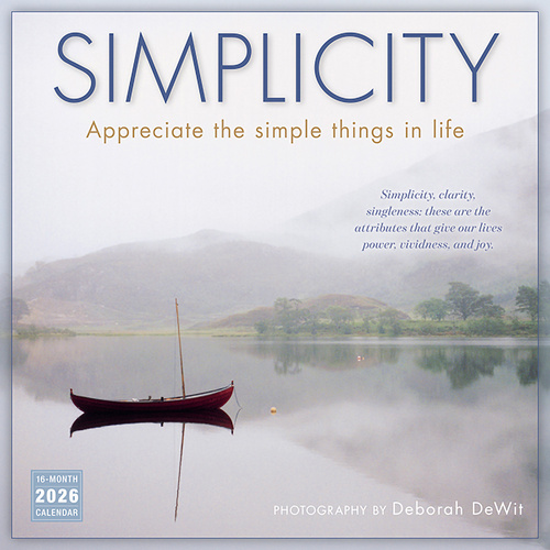 2027 16-Month Calendar Simplicity Deborah DeWit Square Wall, Sellers S61503