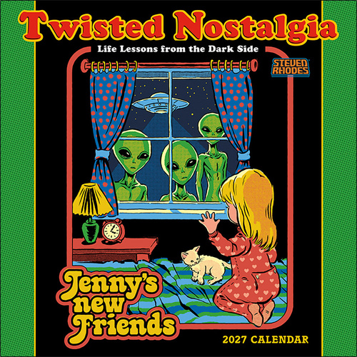 2027 16-Month Calendar Twisted Nostalgia: Life Lessons from the Dark Side Square Wall, Sellers S61572