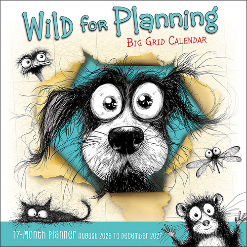 2027 17-Month Calendar Wild for Planning Big Grid Planner Square Wall, Sellers S61916