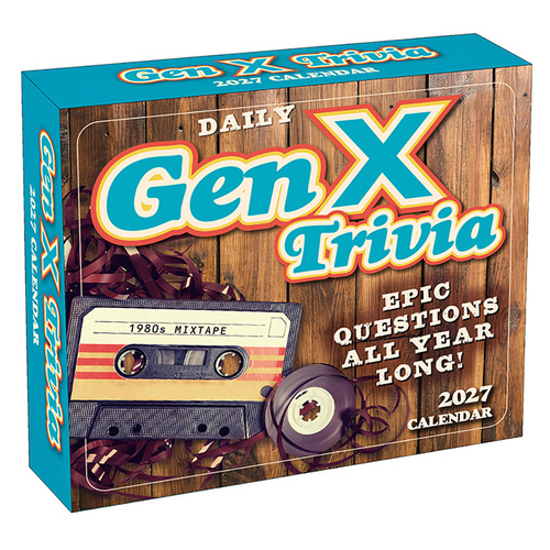 2027 Calendar Daily Gen X Trivia Day-to-Day Boxed, Sellers S62180