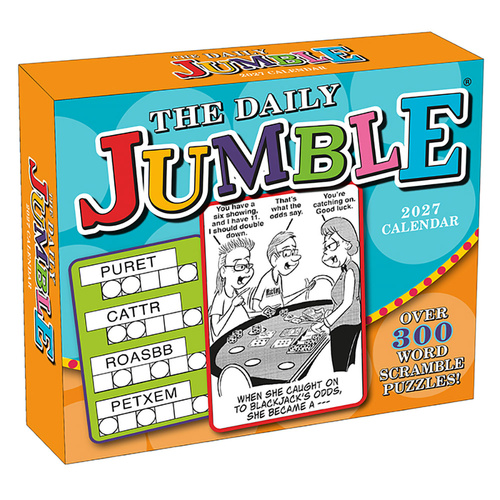 2027 Calendar The Daily JUMBLE Day-to-Day Boxed, Sellers S62203
