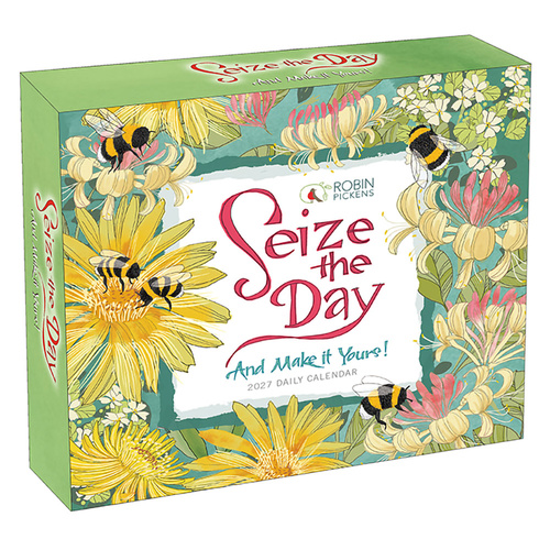 2027 Calendar Seize the Day and Make it Yours Day-to-Day Boxed, Sellers S62340