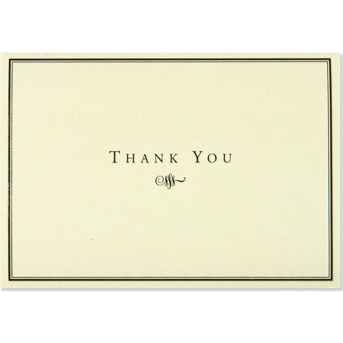 Peter Pauper Press Boxed Thank You Note Cards - Black And Cream 591069