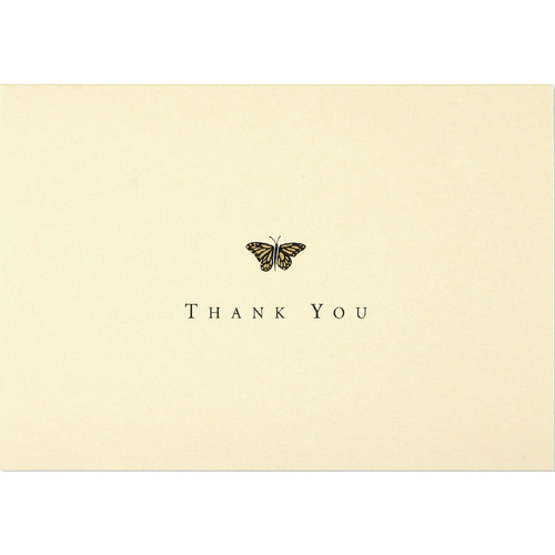 Peter Pauper Press Boxed Thank you Note Cards - Gold Butterfly 591083
