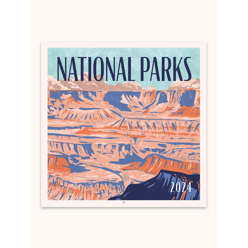 2024 Calendar National Parks (USA) Square Wall, Orange Circle Studio 24026