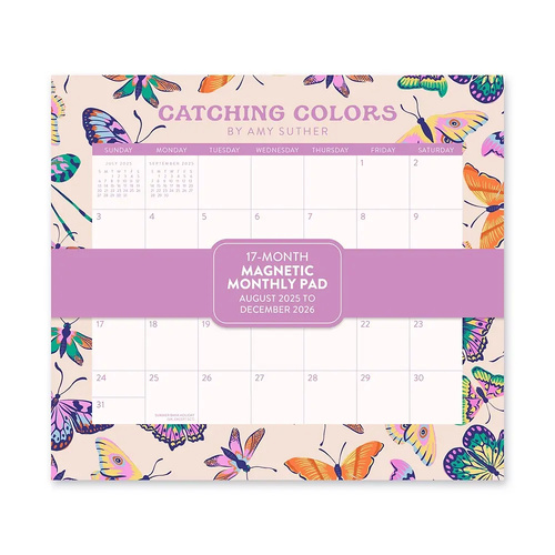 2026 17-Month Calendar Orange Circle Monthly Pad 244x216mm Magnetic Wall Catching Colours, ACCO 26128