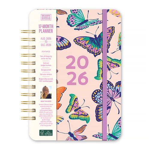 2026 17-Month Planner Orange Circle Do-It-All A5 Week to View Catching Colours, ACCO 26337