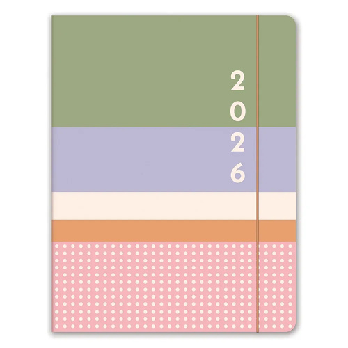 2026 17-Month Planner Orange Circle Just Right 191x248mm Month to View Colour Block, ACCO 26351