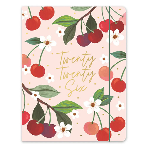 2026 17-Month Planner Orange Circle Just Right 191x248mm Month to View Fruit & Flora, ACCO 26353