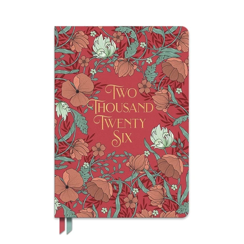 2026 17-Month Planner Orange Circle Clara Cloth Bound 152x216mm Monthly/Weekly Age of Romance, ACCO 26550