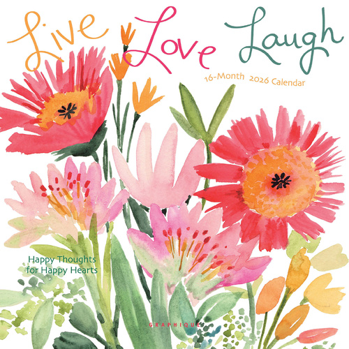 2026 Calendar Live Love Laugh 16-Month Mini Wall, Graphique de France GF44056