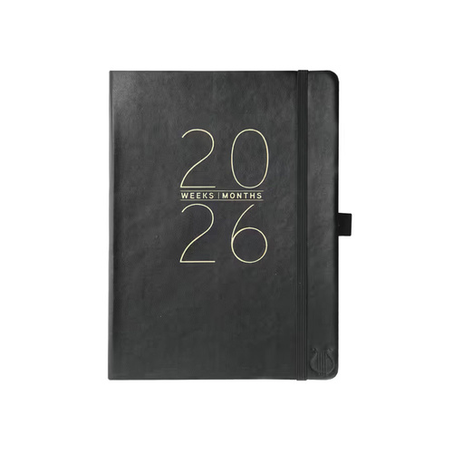 2026 18-Month Planner Classic Vegan Leather 15x20cm Monthly/Weekly, Graphique de France GF44223
