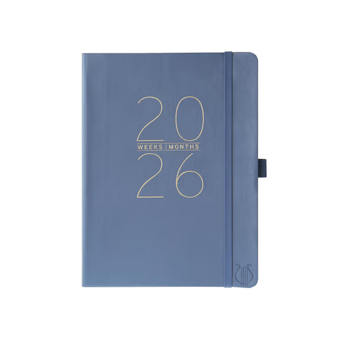 2026 18-Month Planner Classic Vegan Leather 15x20cm Monthly/Weekly, Graphique de France GF44254