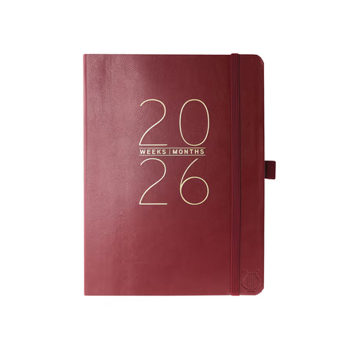 2026 18-Month Planner Classic Vegan Leather 15x20cm Monthly/Weekly, Graphique de France GF44261