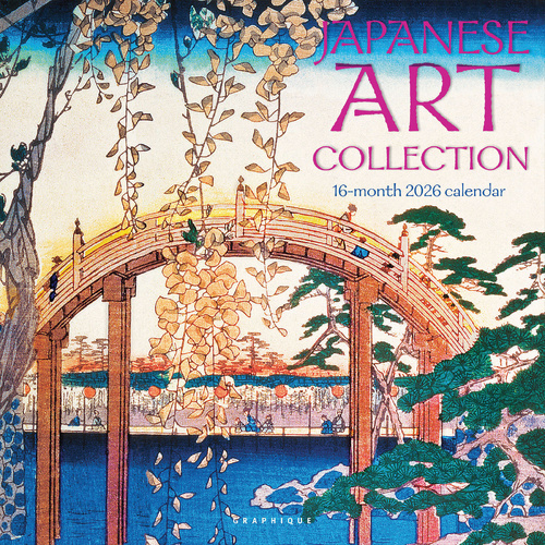 2026 Calendar Japanese Art Collection 16-Month Square Wall, Graphique de France GF44919