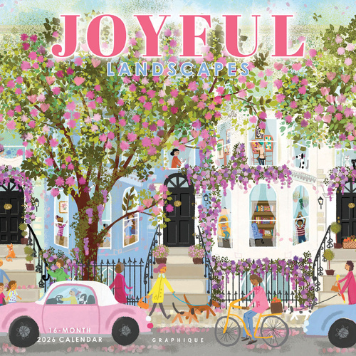 2026 Calendar Joyful Landscapes 16-Month Square Wall, Graphique de France GF44940