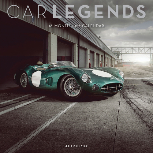 2026 Calendar Car Legends 16-Month Square Wall, Graphique de France GF44971
