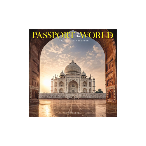 2027 16-Month Calendar Passport to the World Square Wall, Graphique GF46036