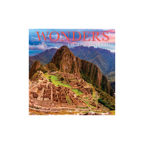 2027 16-Month Calendar Wonders of the World Square Wall, Graphique GF46074