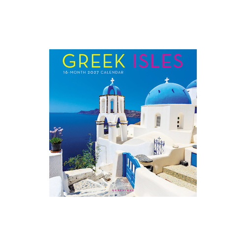 2027 16-Month Calendar Greek Isles Square Wall, Graphique GF46159