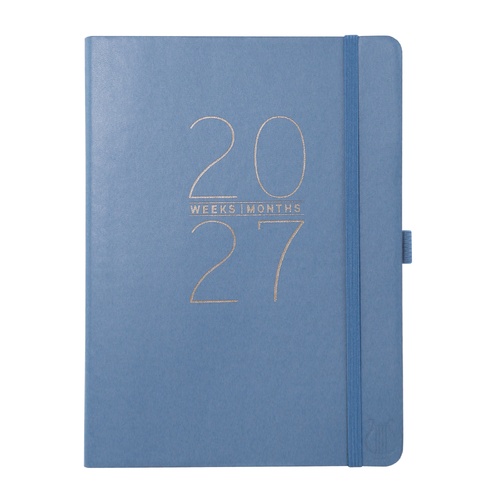 2026-2027 18-Month Planner Apollo Collection 15x20cm Monthly/Weekly Blue Vegan Leather, Graphique GF46548