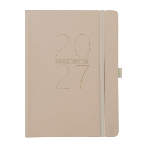 2026-2027 18-Month Planner Apollo Collection 15x20cm Monthly/Weekly Grey Vegan Leather, Graphique GF46562