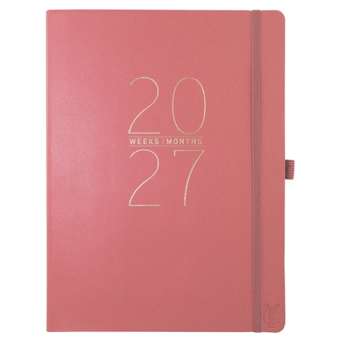 2026-2027 18-Month Planner Apollo Collection 20x25cm Monthly/Weekly Mauve Vegan Leather, Graphique GF46609