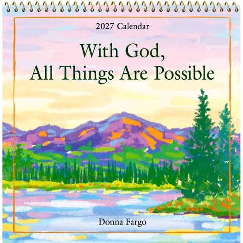 2027 Calendar Blue Mountain Arts With God Mini Wall, CA5842