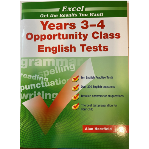 Excel Opportunity Class English Tests Years 3-4