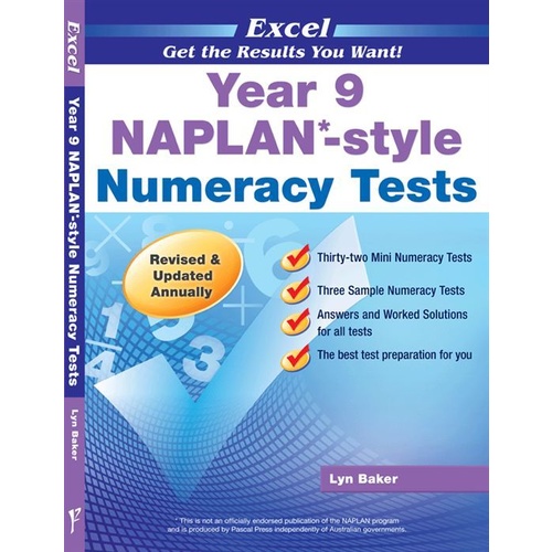 Excel NAPLAN-style Numeracy Tests Year 9