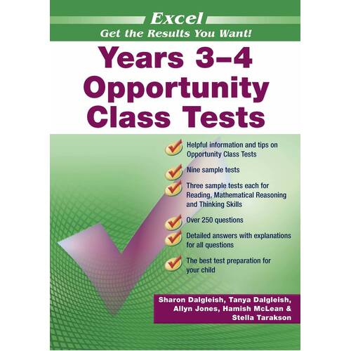 Excel Opportunity Class Tests Years 3-4