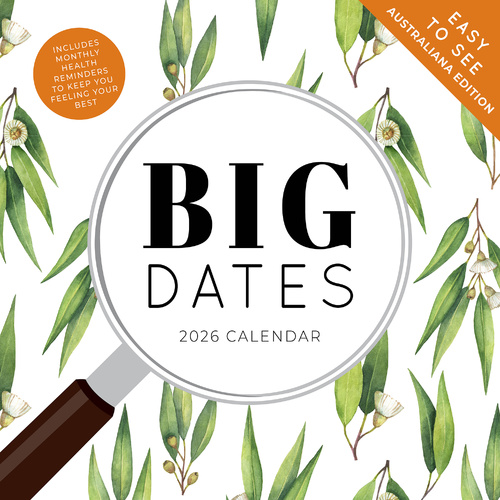 2026 Calendar Big Dates Australiana Square Wall Paper Pocket CPB1