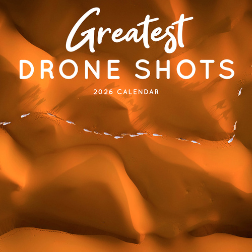 2026 Calendar Greatest Drone Shots Square Wall Paper Pocket CPB13