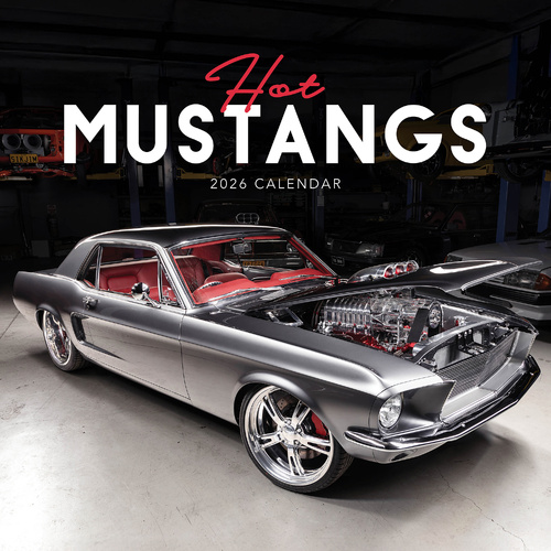 2026 Calendar Hot Mustangs Square Wall Paper Pocket CSB9
