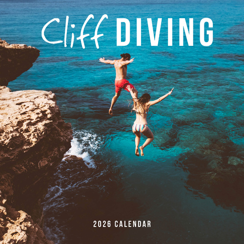 2026 Calendar Cliff Diving Square Wall Paper Pocket CDB40