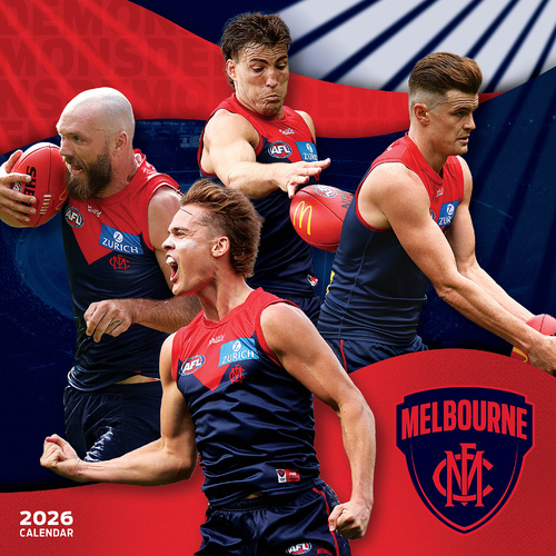 2026 Calendar AFL Melbourne Demons Square Wall Paper Pocket CAFB11
