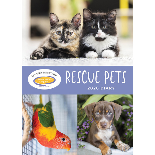 2026 Diary Rescue Pets Week to View by Paper Pocket