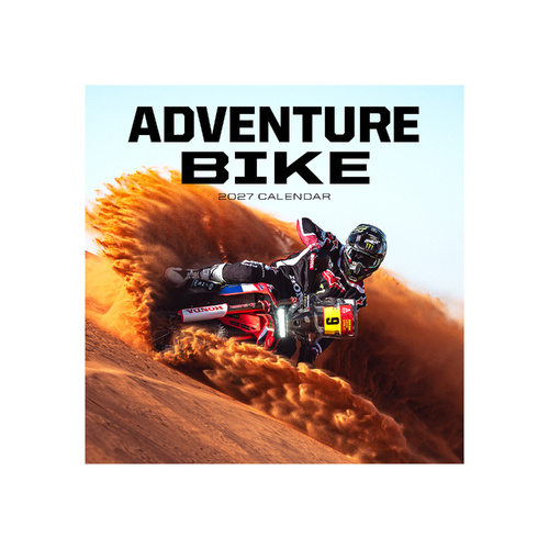 2027 Calendar Adventure Bike Square Wall, Paper Pocket CSB20