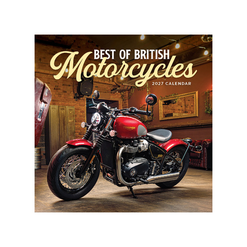2027 Calendar Best Of British Motorcycles Square Wall, Paper Pocket CSB3