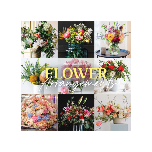 2027 Calendar Flower Arrangements Square Wall, Paper Pocket CPB29